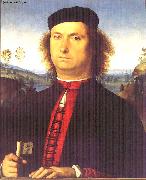 PERUGINO, Pietro Portrait of Francesco delle Opere te china oil painting artist